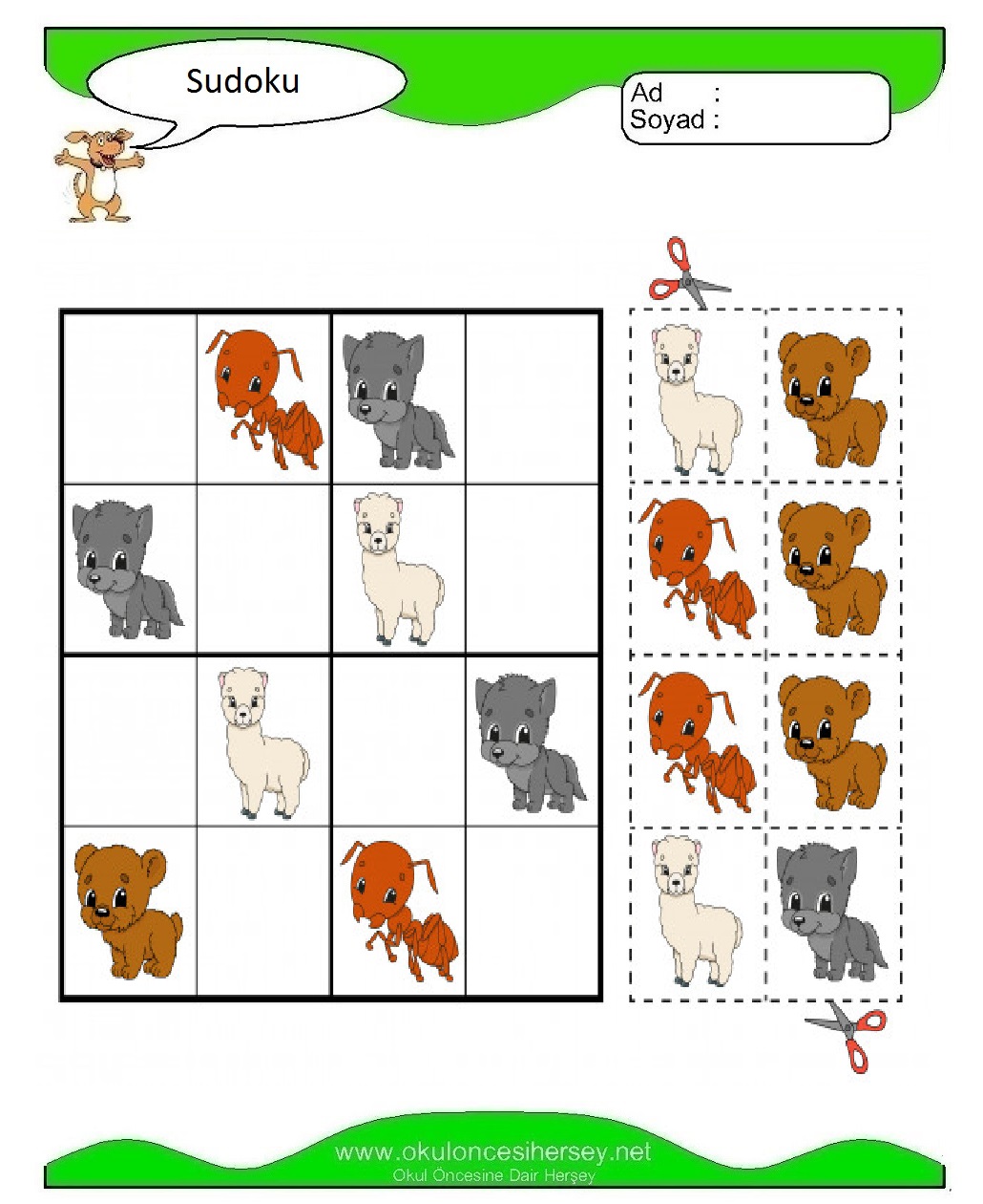 Sudoku Çocuk Bulmacaları